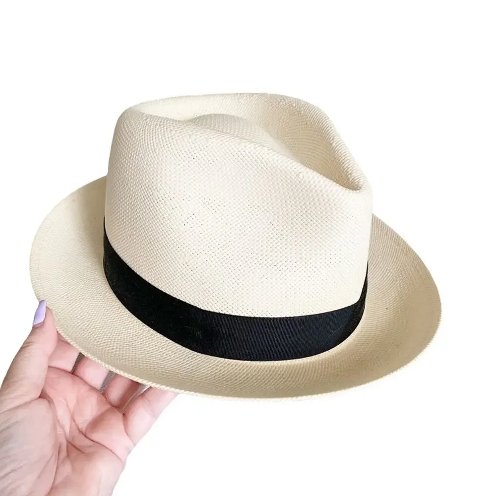 Bailey of Hollywood Guthrie Natural Shantung Straw Fedora Small NWOT - Picture 3 of 8